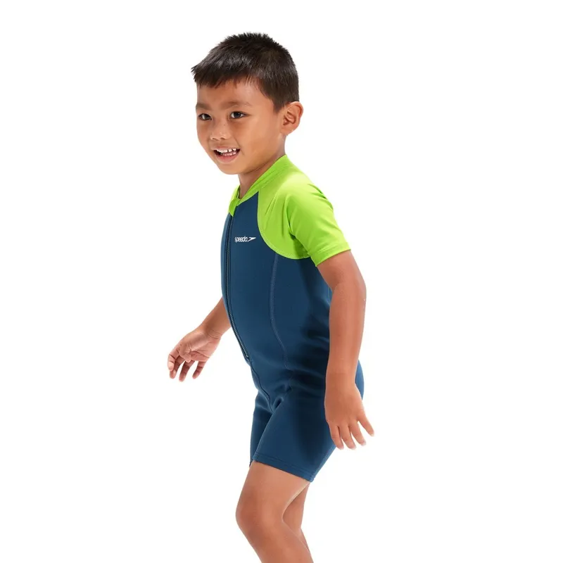 Speedo Toddler Boys LTS Essential Wetsuit Harmony Blue/Green Lizard-3